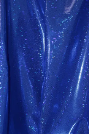 Royal Blue Hologram Spandex Fabric Sample