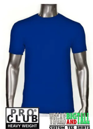 Royal Blue Pro Club Short Sleeve Heavyweight Premium T Shirt