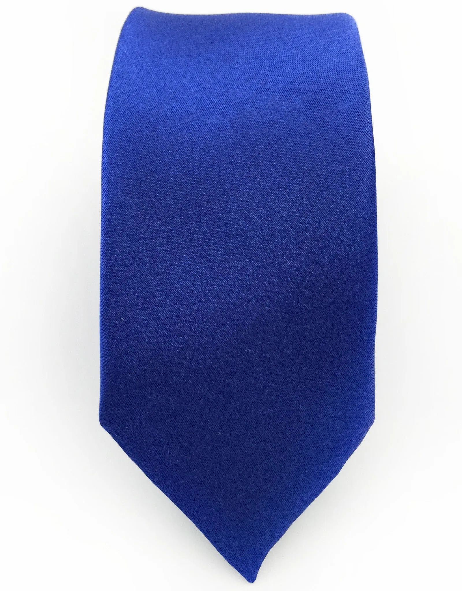 Royal Blue Satin Skinny Tie