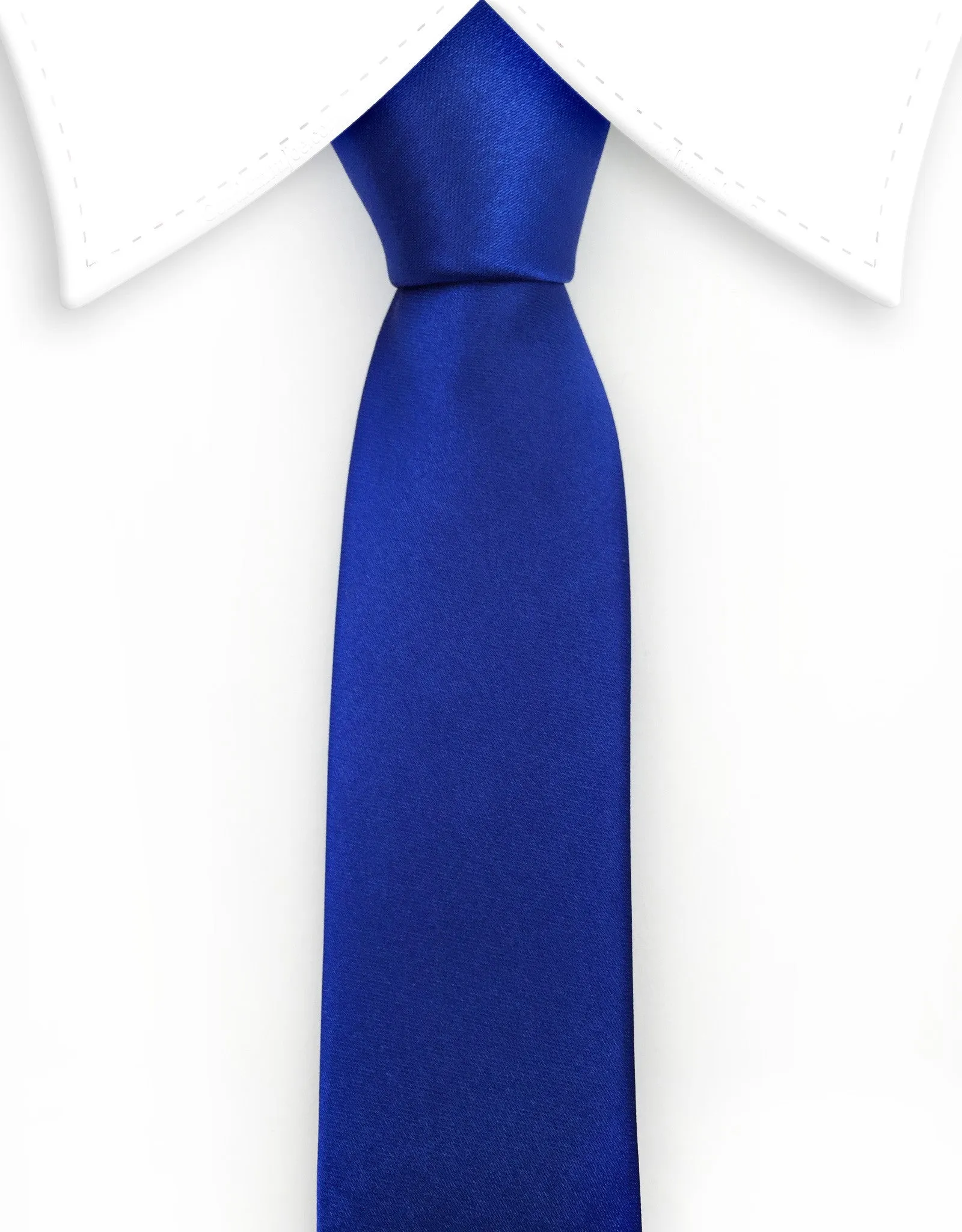 Royal Blue Satin Skinny Tie