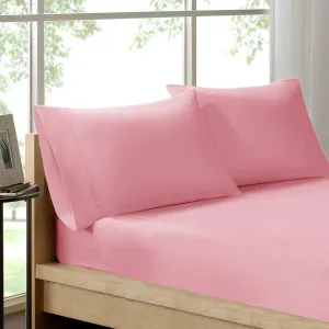 Royal Comfort 100% Organic Cotton Sheet Set 3 Piece Luxury 250 Thread Count - Double - Blush