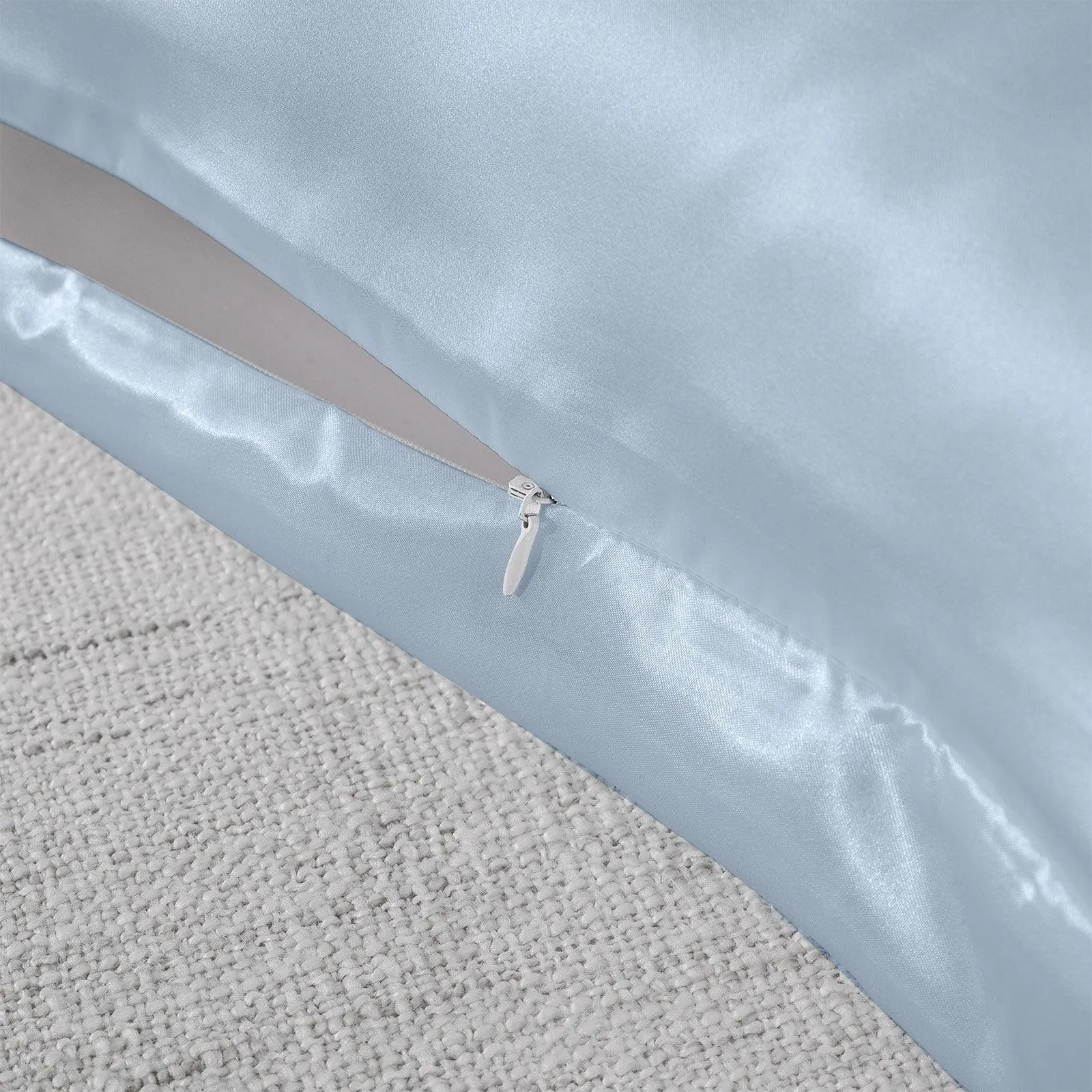 Royal Comfort Mulberry Soft Silk Hypoallergenic Pillowcase Twin Pack 51 x 76cm - Soft Blue