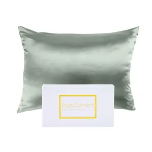 Royal Comfort Pure Silk Pillow Case 100% Mulberry Silk Hypoallergenic Pillowcase - Sage