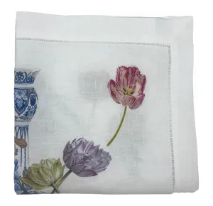 ROYAL DELFT PURISSIMA 22"X22" HEMSTITCH DINNER NAPKIN, SET OF 4