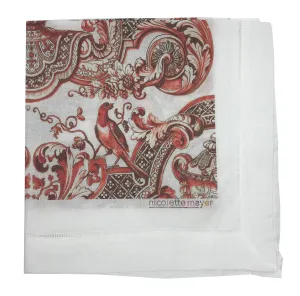 ROYAL DELFT WILLIAM AND MARY RED 22X22" HEMSTITCH DINNER NAPKIN, SET OF 4