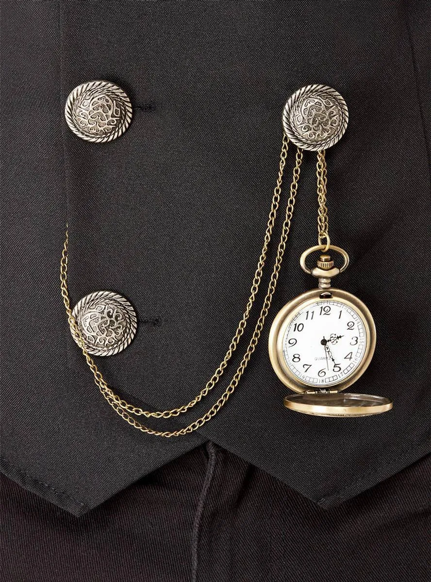 Royal Flush Gold Metal 20s Fob Pocket Watch