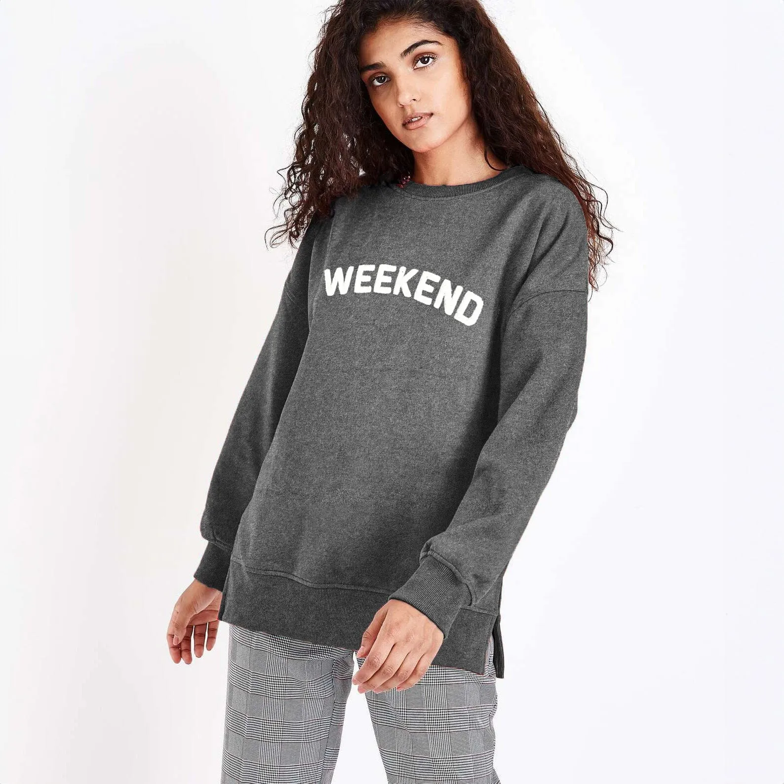 Royce Brand Women's Weekend Applique Embroidered Sweatshirt