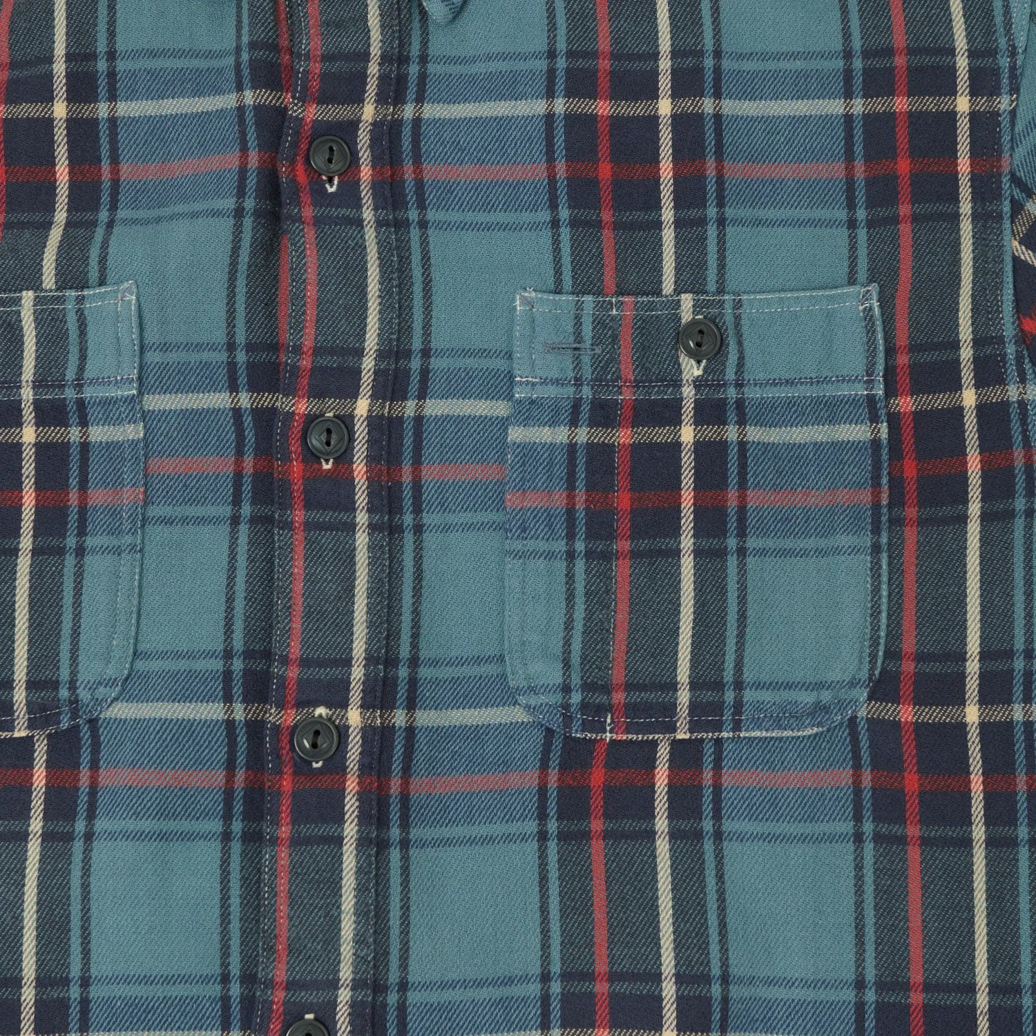 RRL Plaid Twill Workshirt - Blue/Red