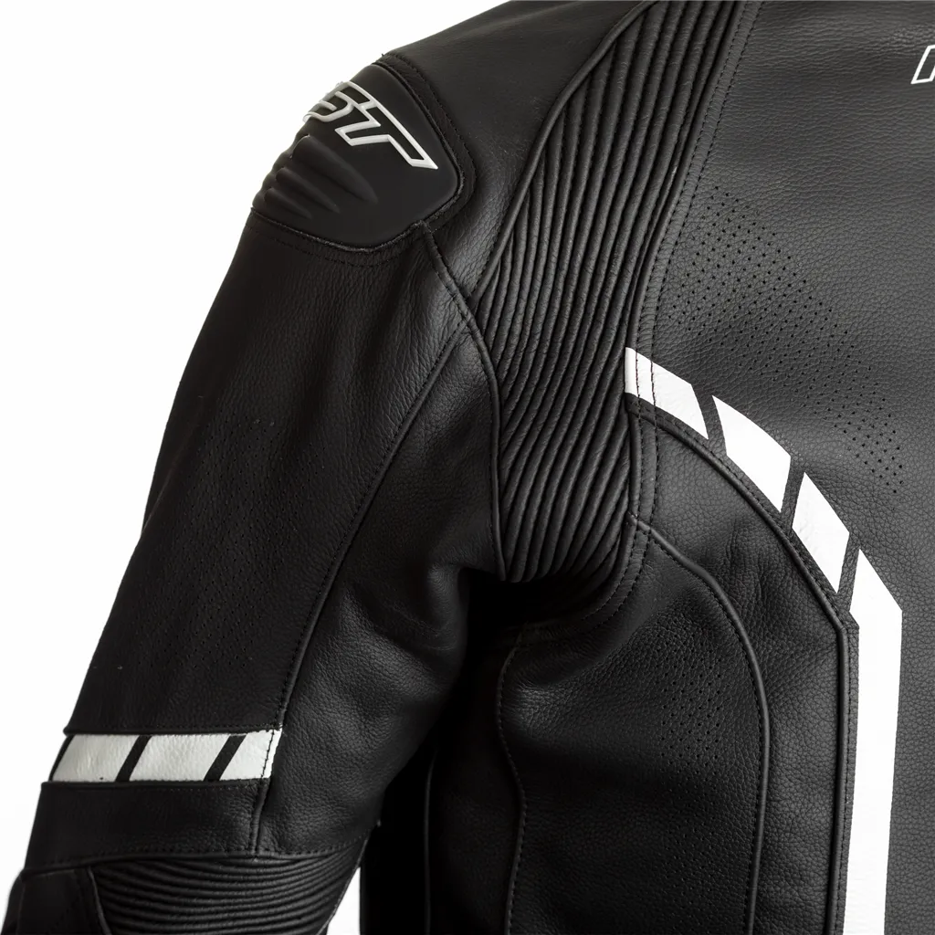 RST Axis CE Leather Jacket - Black / Grey / White