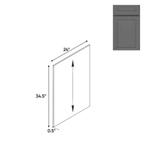 RTA - Elegant Shaker Grey - Plywood Panel Only - 24"W x 34.5"H x 0.5"D