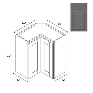 RTA - Elegant Shaker Grey - Wall Easy Reach Cabinet - 24"W x 30"H x 12"D