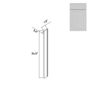 RTA - Elegant Shaker White - 1 1/2"W - Wood Return - 1.5"W x 34.5"H x 0.75"D