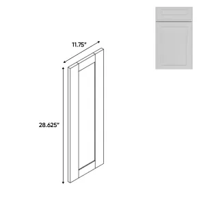 RTA - Elegant Shaker White - 11.75"W x 28.62"H - Matching Wall End Panel