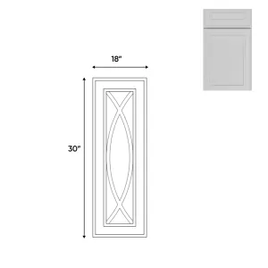 RTA - Elegant Shaker White - 18"W x 30"H - Wall Decoration Glass Door