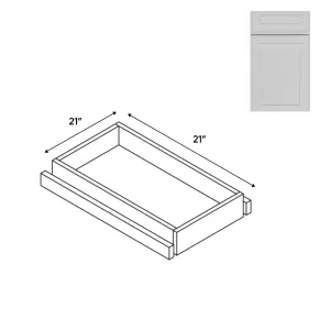 RTA - Elegant Shaker White - Base Roll Out Tray - 17"W x 4.25"H x 21"D