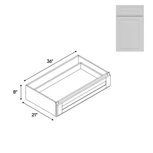 RTA - Elegant Shaker White - Desk Knee Drawer - 36"W x 8"H x 21"D