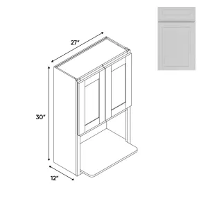 RTA - Elegant Shaker White - Microwave Wall Cabinets with 2 Door 1 Shelf - 27"W x 30"H x 12"D