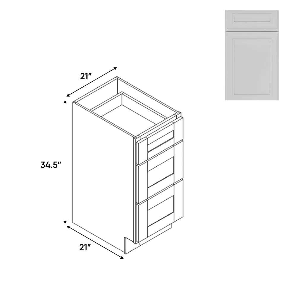 RTA - Elegant Shaker White - Vanity Drawer Pack with Drawer - 21"W x 34.5"H x 21"D