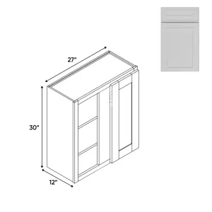 RTA - Elegant Shaker White - Wall Blinder Corner - 1 Door 2 Shelf - 27"W x 30H" x 12"D