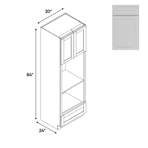 RTA - Elegant Shaker White - Wall Oven Cabinets with 2 Door 1 Drawer - 30"W x 84"H x 24"D