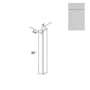 RTA - Elegant Shaker White - Wood Wall Filler - 3"W x 30"H x 0.75"D