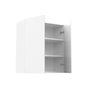 RTA - Glossy White - Double Door Wall Cabinets | 27"W x 30"H x 12"D