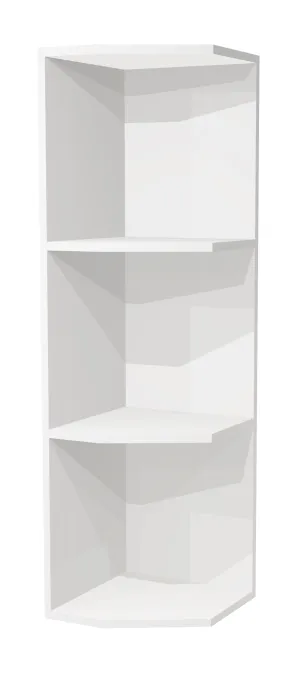 RTA - Glossy White - End Wall Shelf Base Cabinets | 12"W x 42"H x 12"D