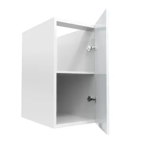 RTA - Glossy White - Full Height Single Door Base Cabinets | 15"W x 34.5"H x 24"D