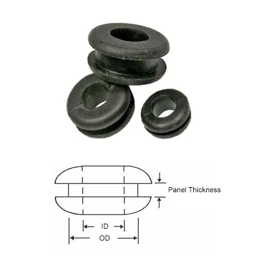 Rubber Grommets, 7/16" OD, 10 pack