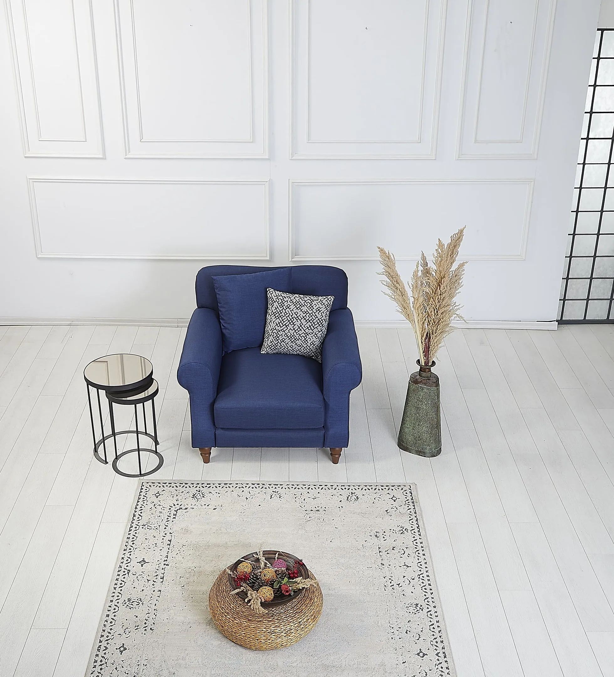 Rubeza Paula Armchair - Denim Blue