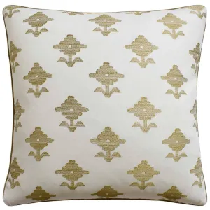 Rubia Embroidery Ivory Decorative Pillow Ryan Studio