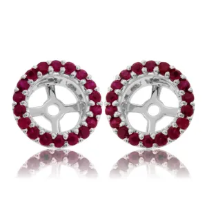 Ruby Halo Earring Jackets for Stud Earrings