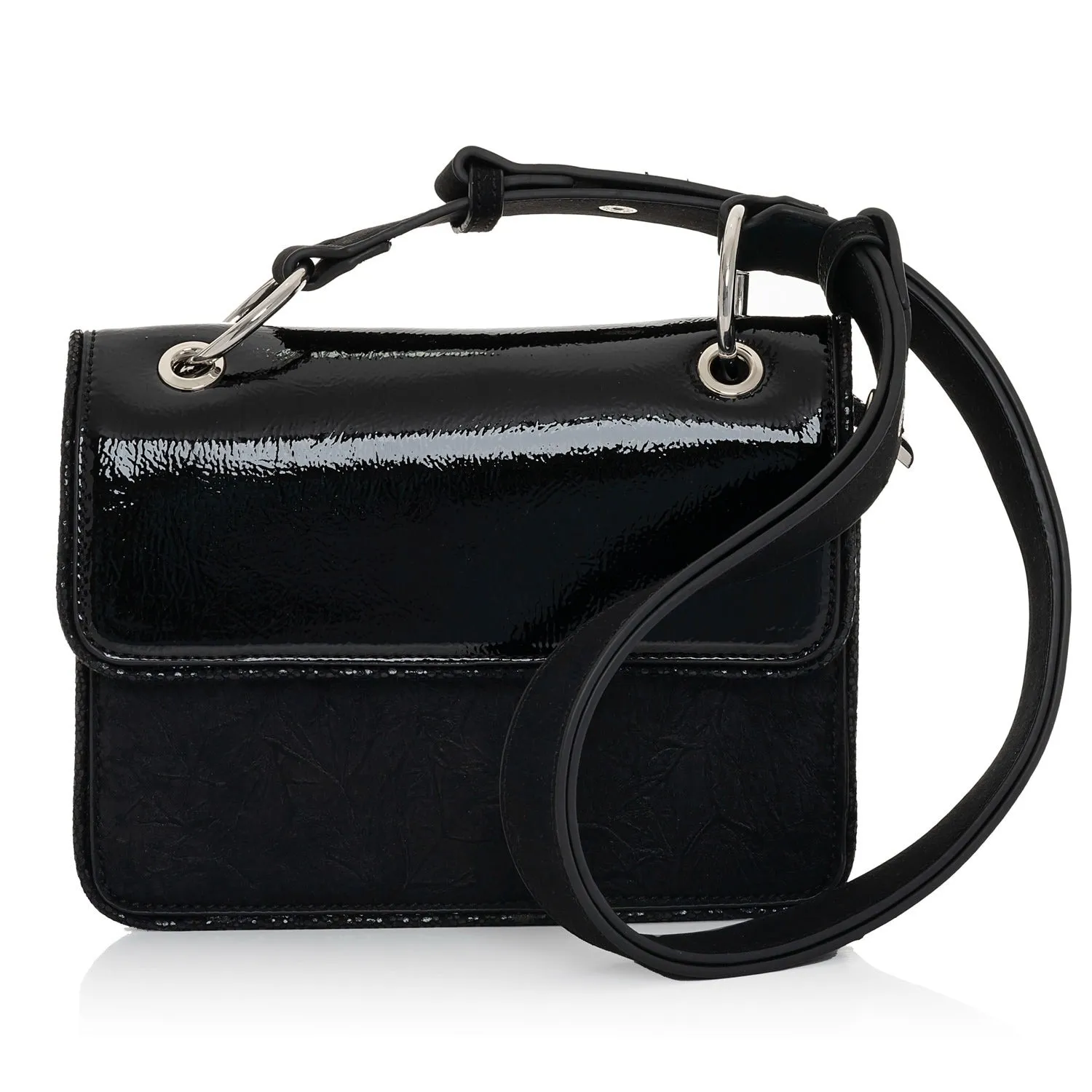 Ruby Shoo Toledo Black Patent Handbag