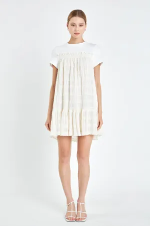 Ruched chiffon T-shirt Dress