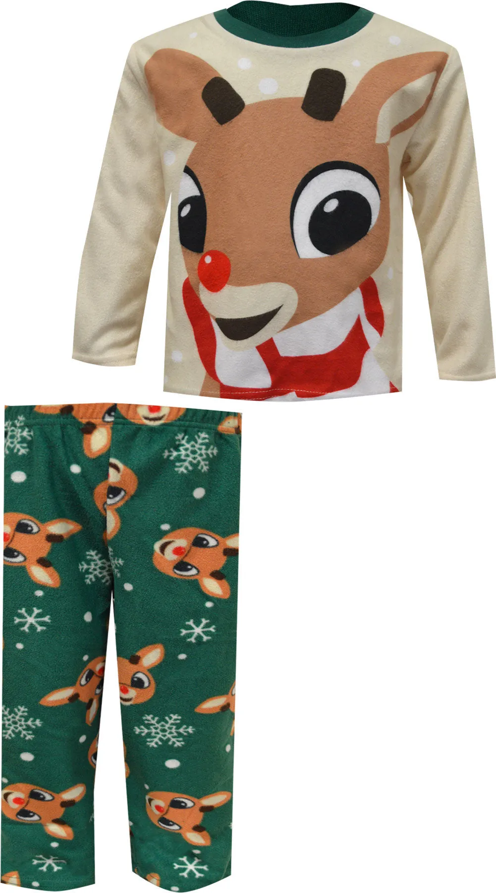 Rudolph The Red-Nosed Reindeer Fleece Christmas Toddler Pajama