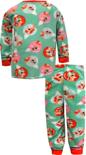 Rudolph The Red Nosed Reindeer Waffle Fleece Girl's Pajama