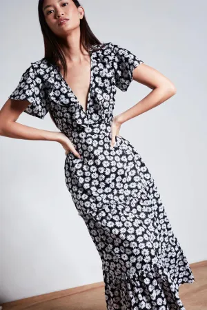 Rue Stiic Lucille Maxi Dress in Black Dahlia Floral - Final Sale