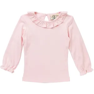 Ruffle Collar Top - Lt. Pink