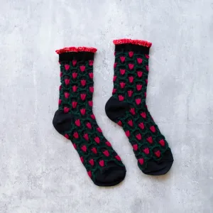 Ruffled Floral Socks