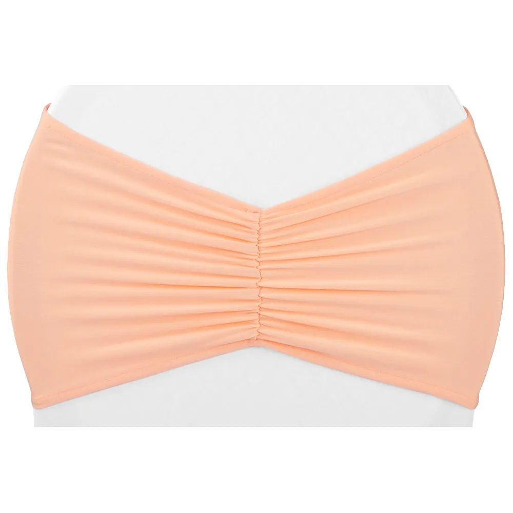 Ruffled Spandex Chair Band - Peach