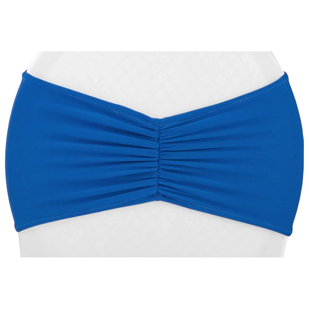 Ruffled Spandex Chair Band - Royal Blue