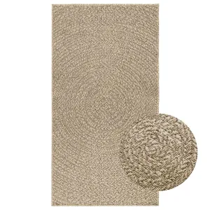 Rug ZIZUR Beige 80x150 cm Jute Look Indoor and Outdoor