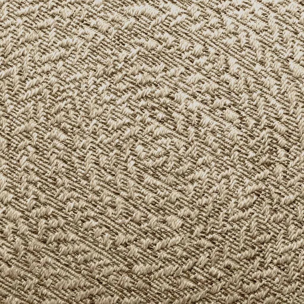 Rug ZIZUR Beige 80x250 cm Jute Look Indoor and Outdoor