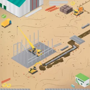 Rugged Robot Construction Site Mat