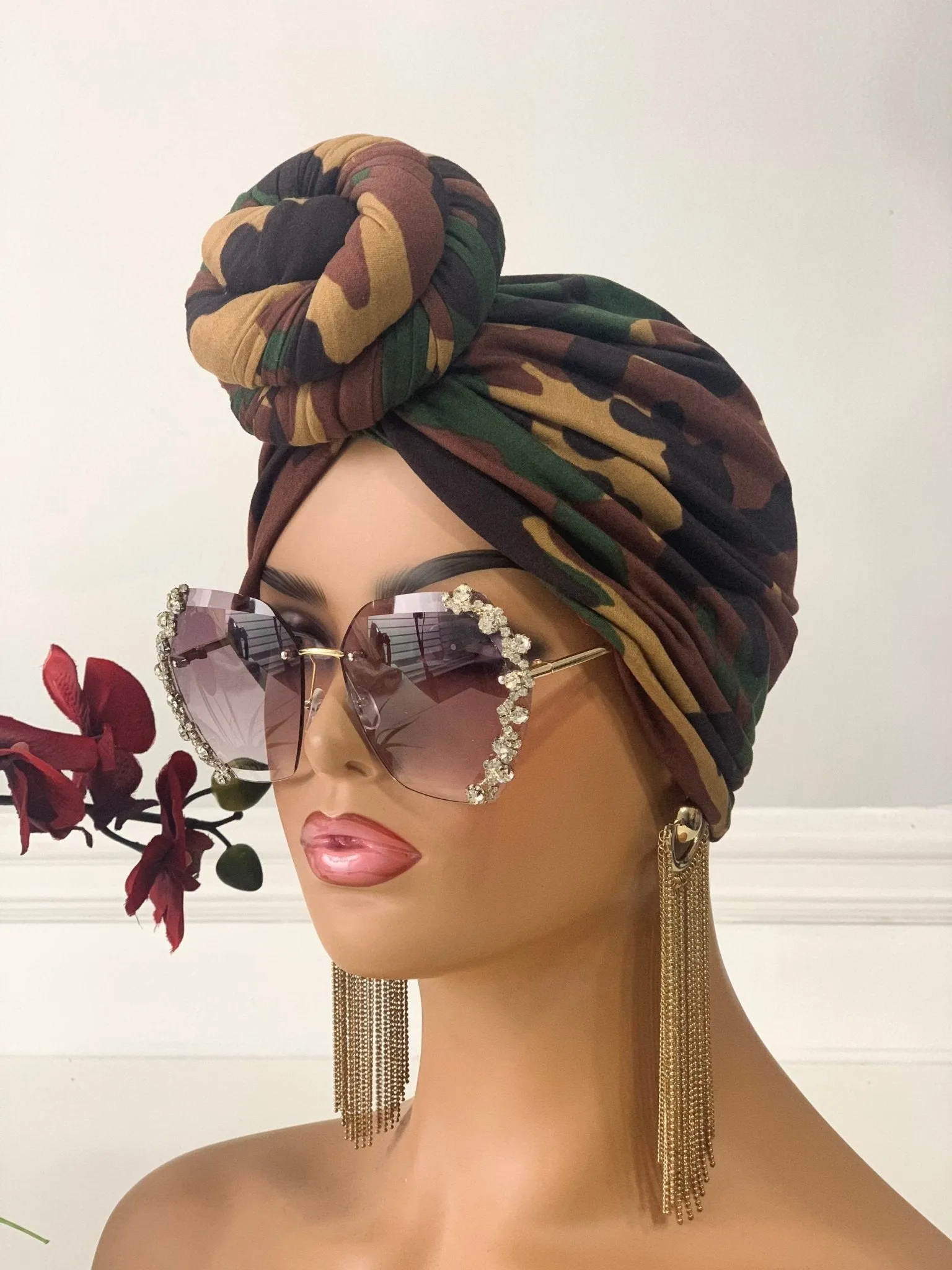 Rumi Camo Pretied Head Wrap