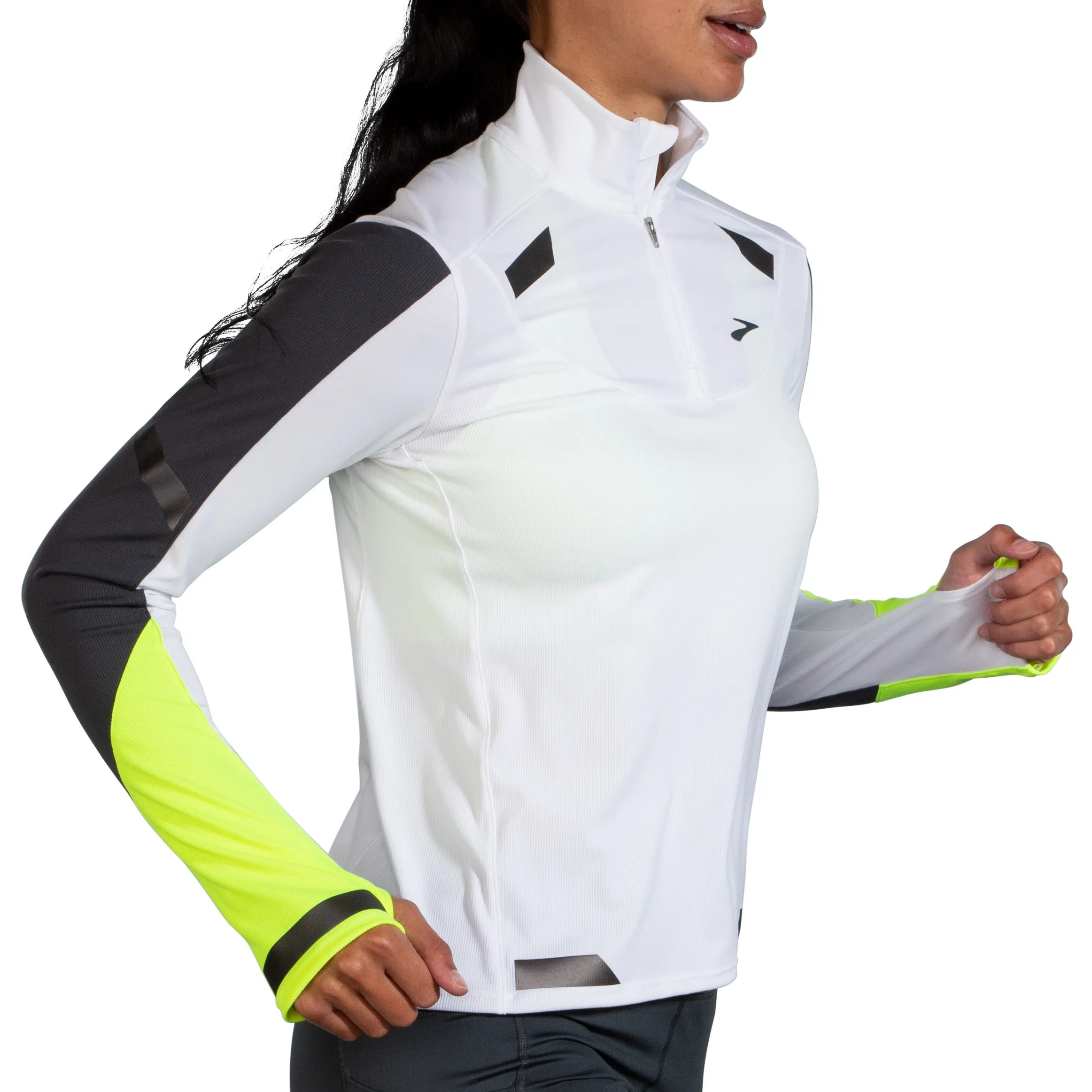 Run Visible 1/2 Zip | White/Asphalt/Nightlife