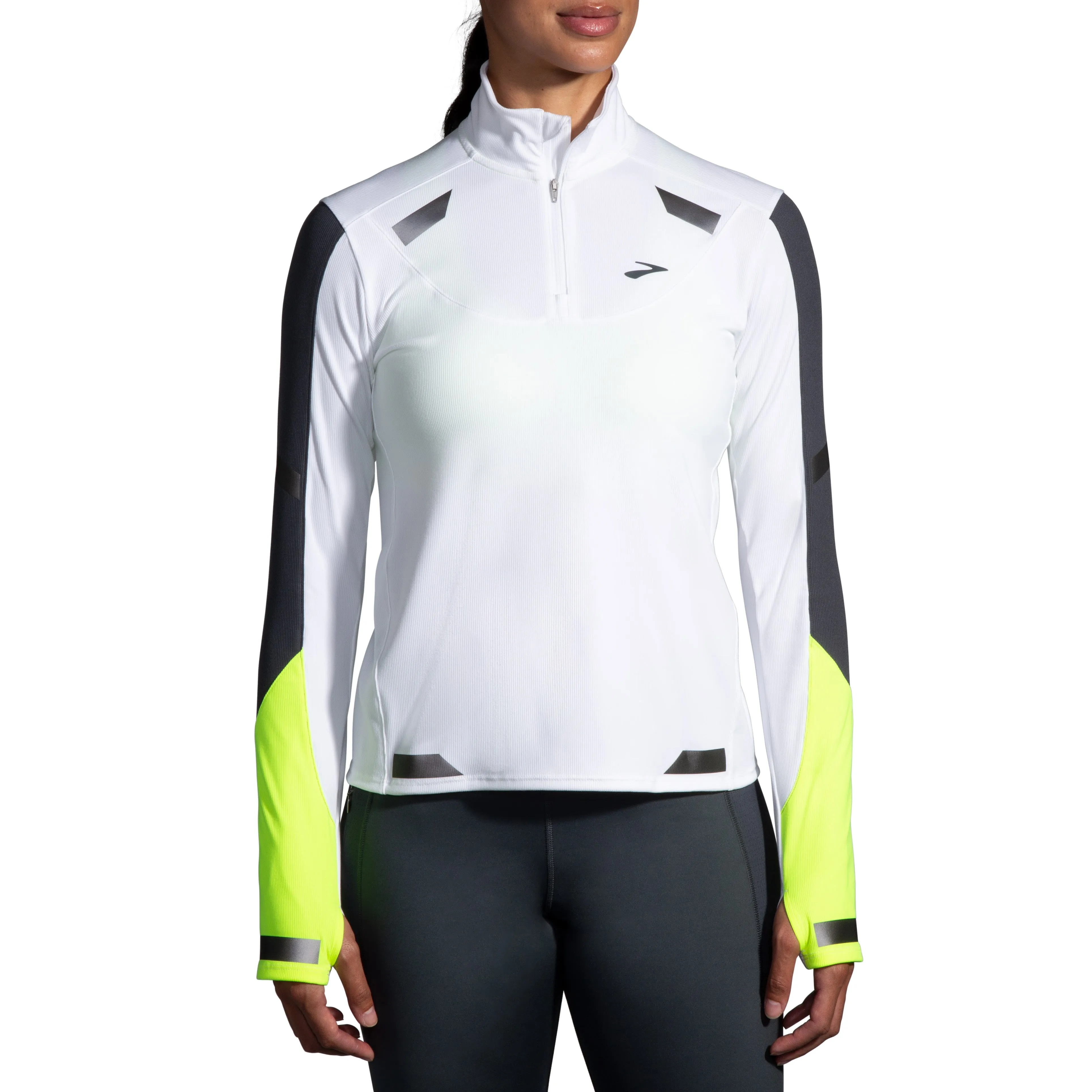 Run Visible 1/2 Zip | White/Asphalt/Nightlife