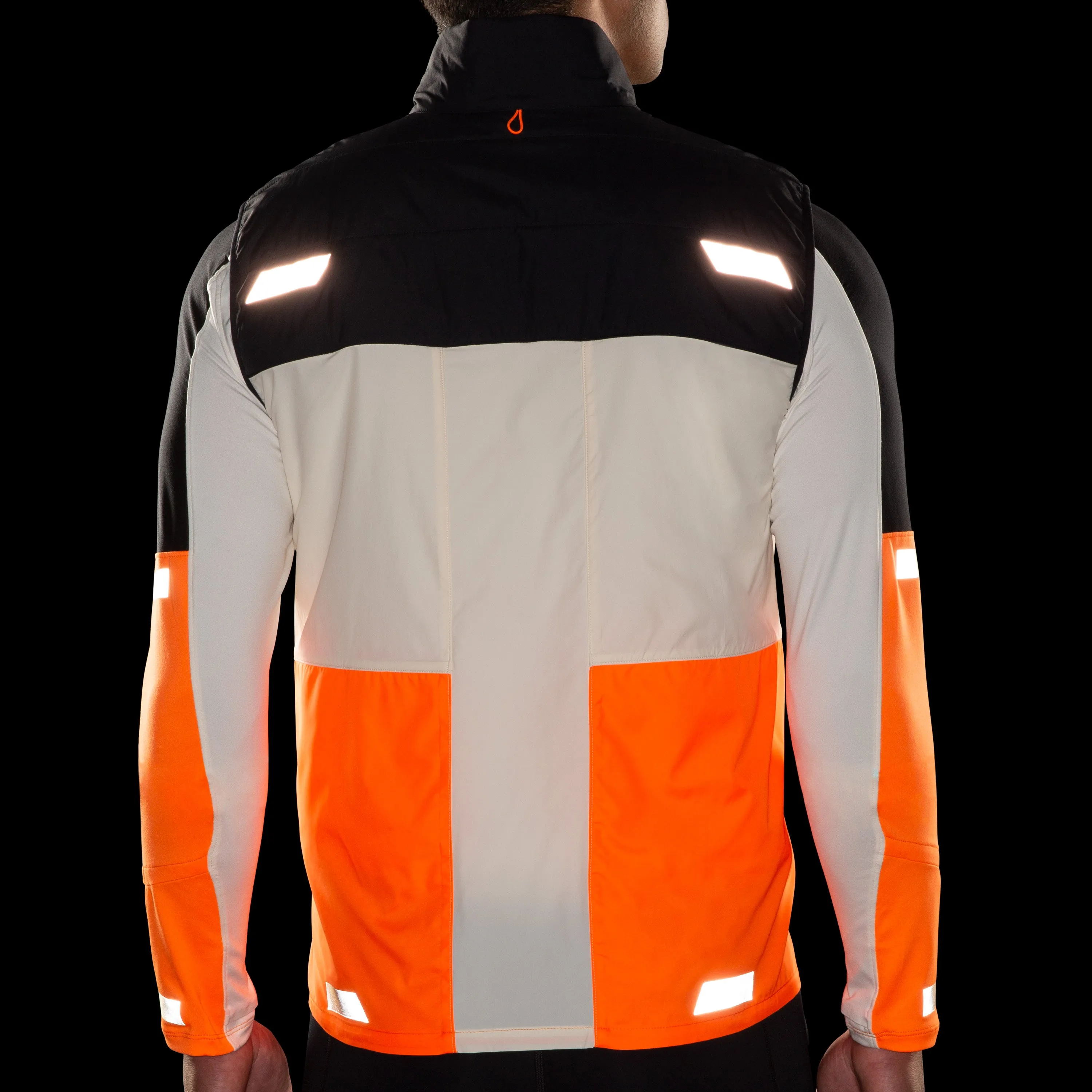 Run Visible Insulated Vest 2.0 | Ecru/Fluoro Flash/Black