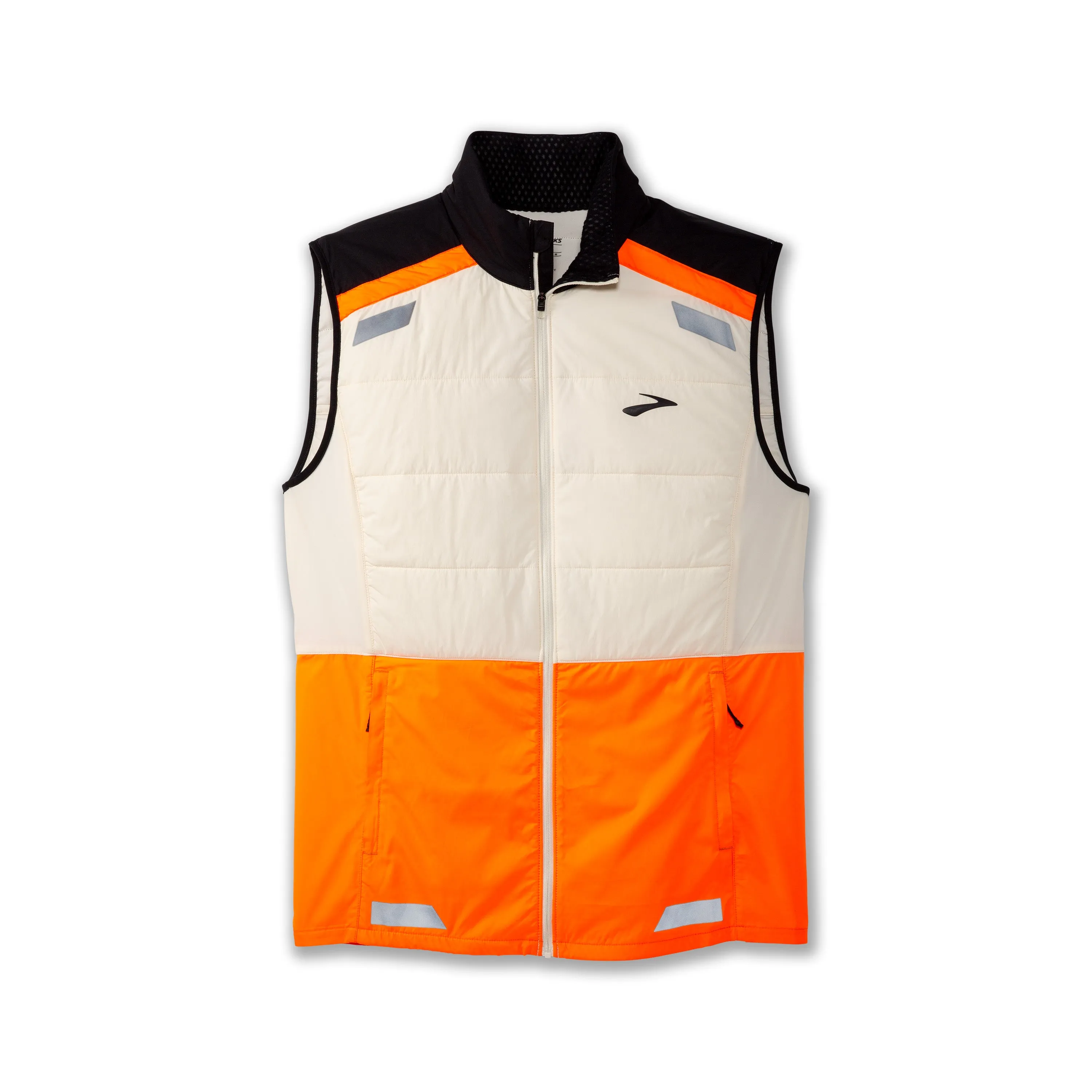 Run Visible Insulated Vest 2.0 | Ecru/Fluoro Flash/Black