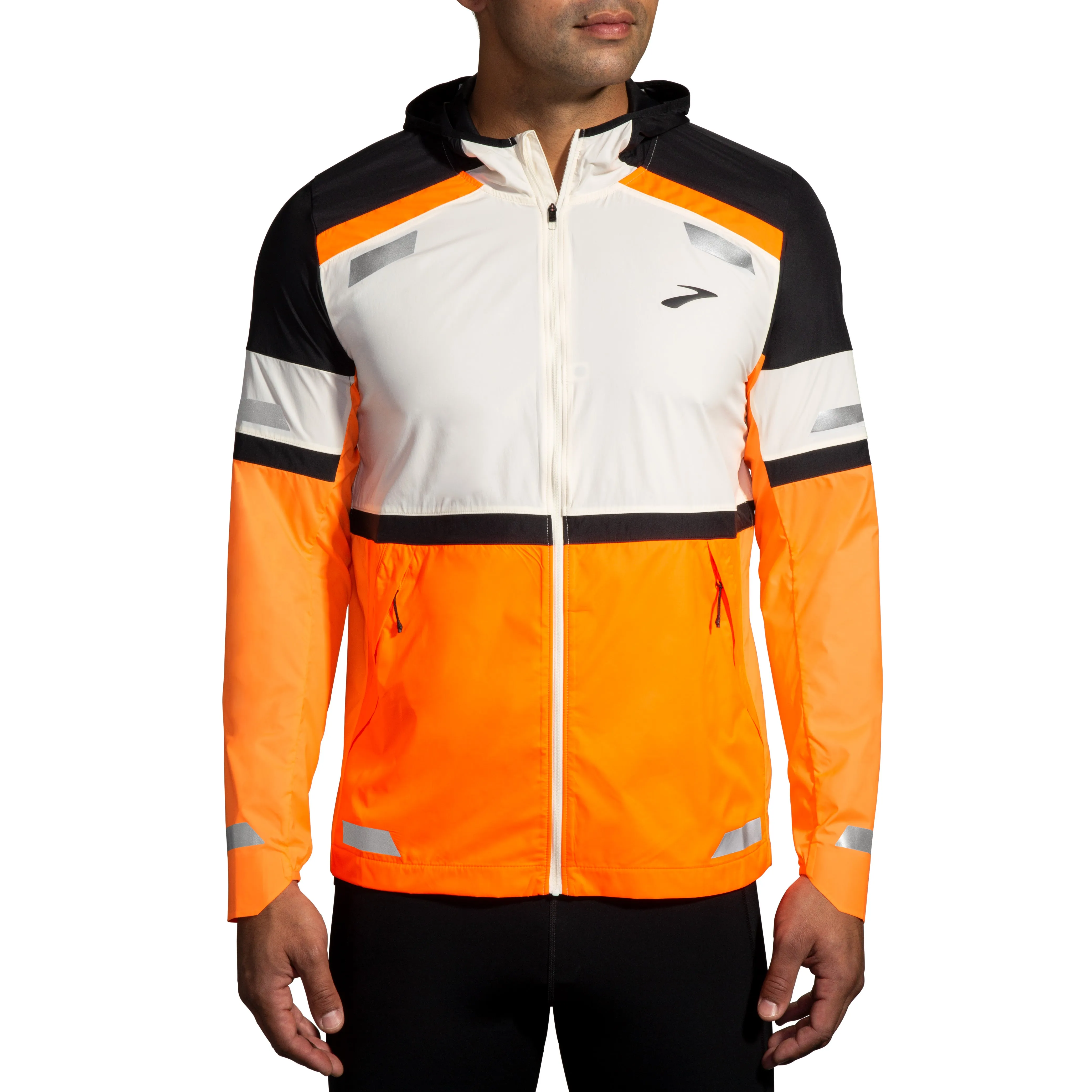 Run Visible Jacket 2.0 | Ecru/Fluoro Flash/Black